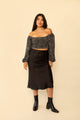 Donna Skirt in Silky Black