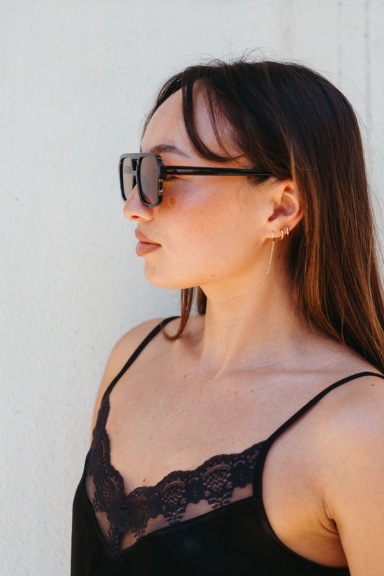 Wela Sunglasses Aviator Black Tinted - Whimsy & Row