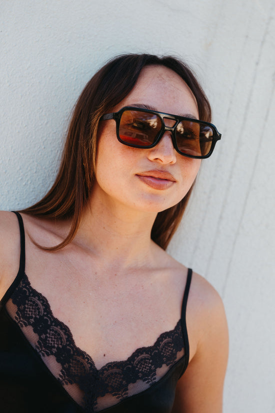 Wela Sunglasses Aviator Black Tinted - Whimsy & Row