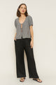 Birdie Top in Black Gingham