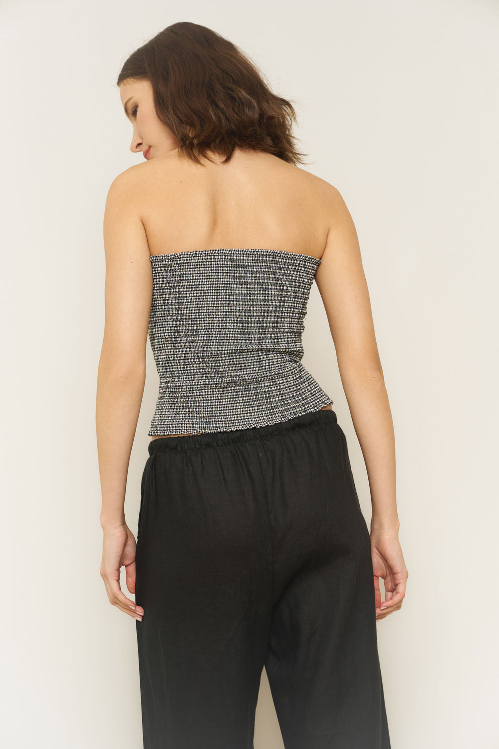 Matilda Top in Black Gingham - Whimsy & Row