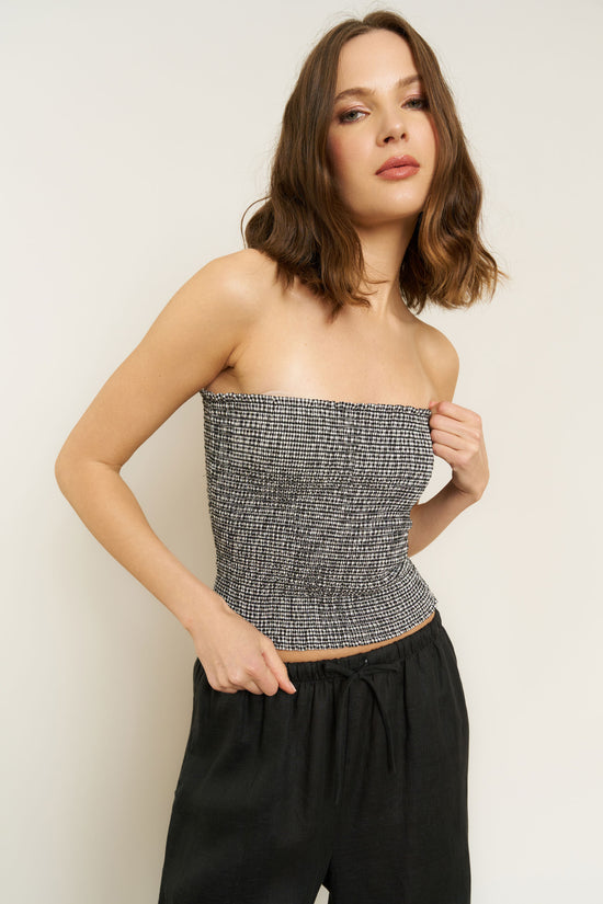 Matilda Top in Black Gingham - Whimsy & Row