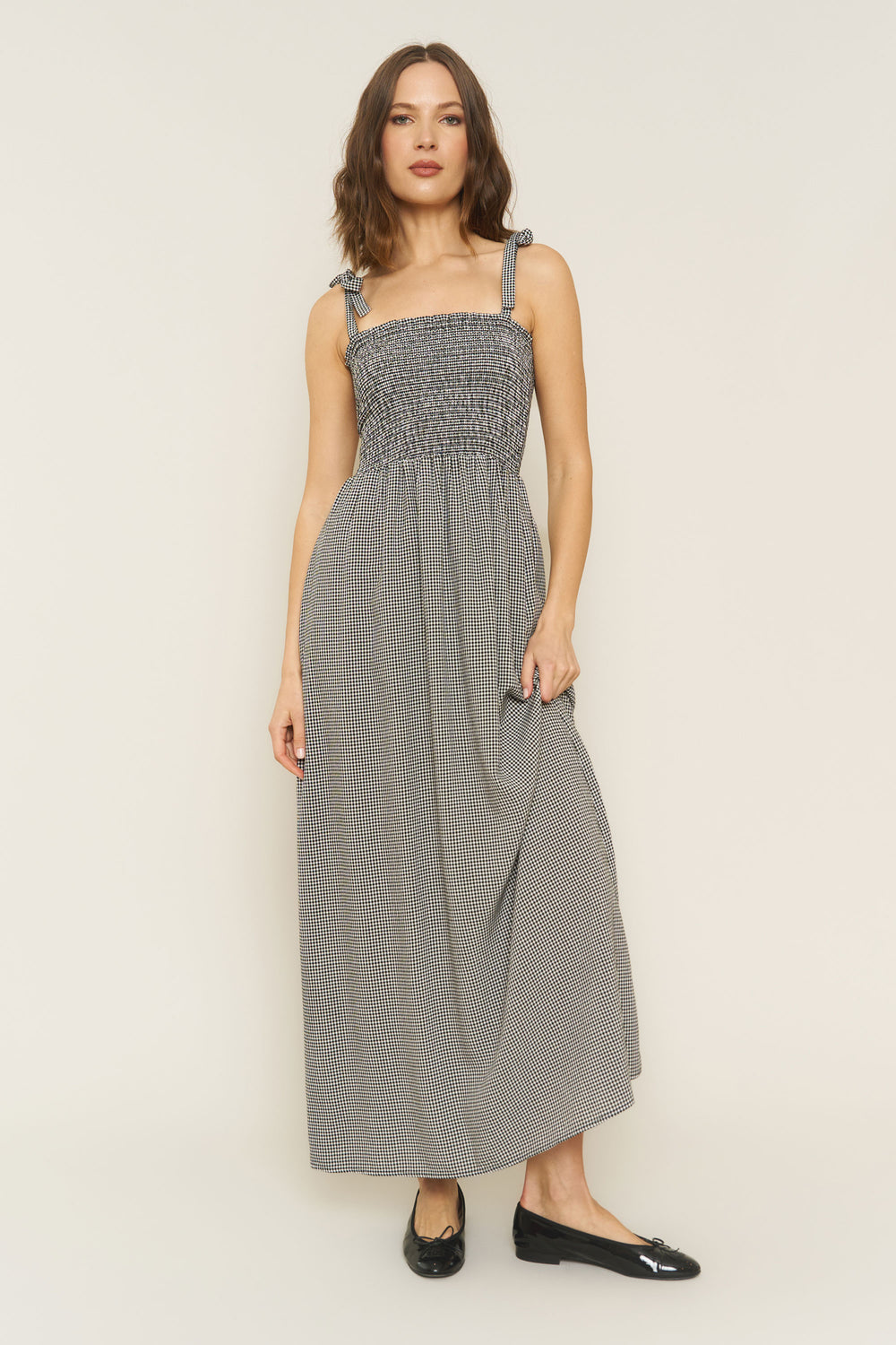 Sophie Dress in Black Gingham - Whimsy & Row