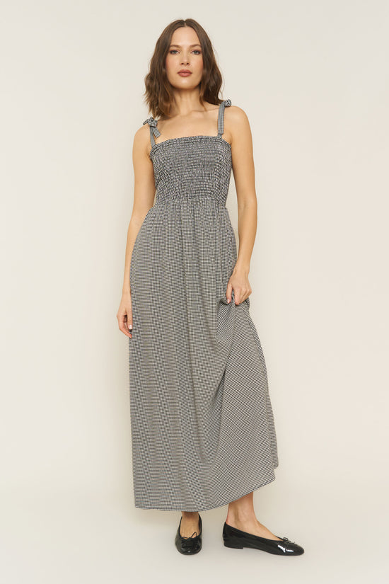 Sophie Dress in Black Gingham - Whimsy & Row