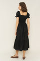 Harper Dress in Black Linen