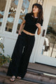 Kira Pant in Black Linen