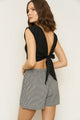 Valentina Top in Black Linen