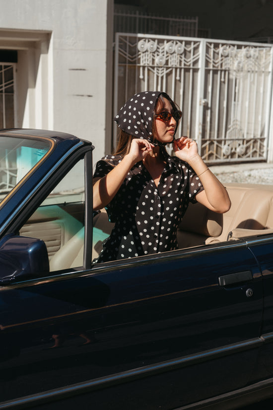 Bandana in Black Polka Dots - Whimsy & Row