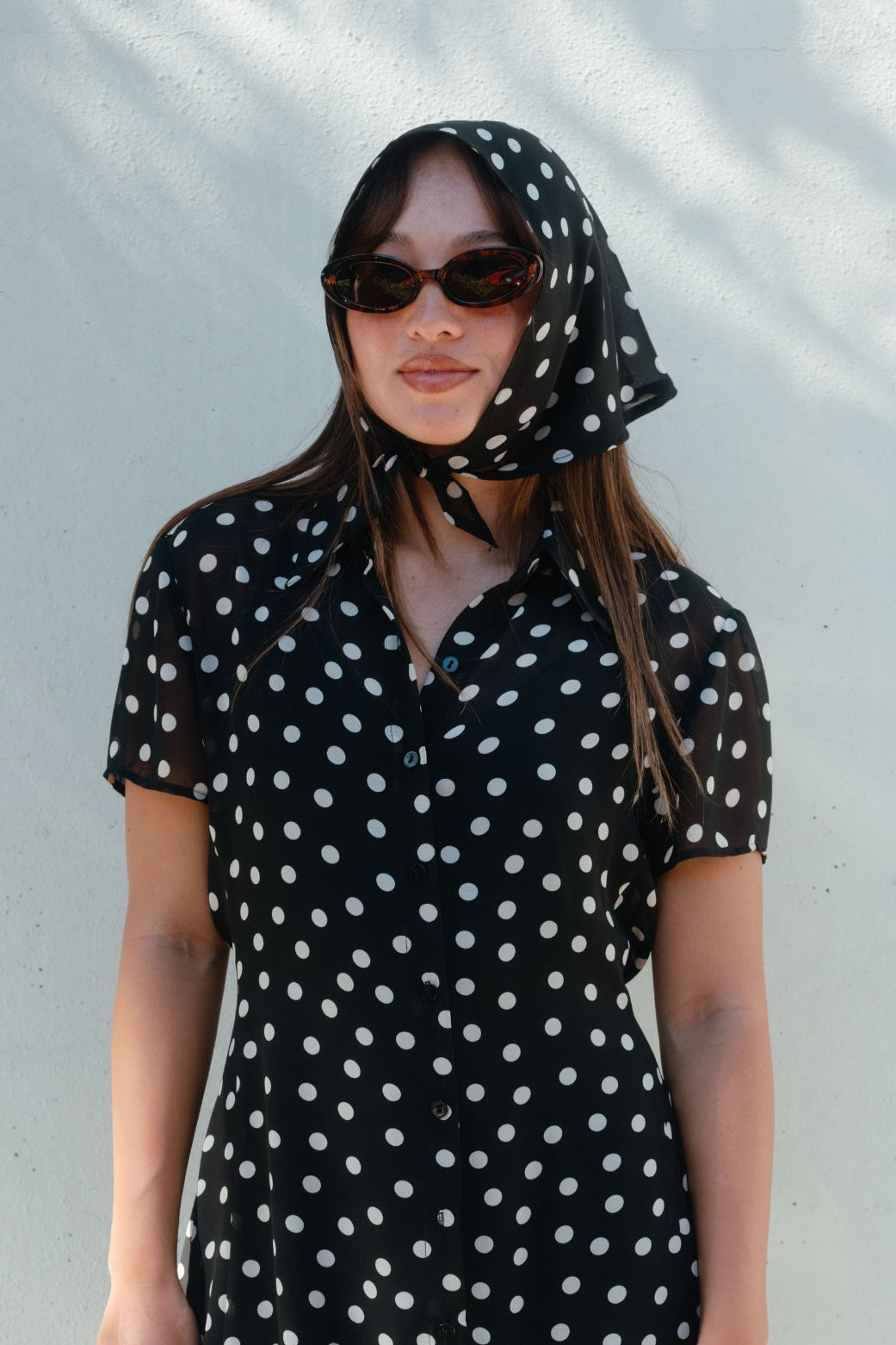 Bandana in Black Polka Dots - Whimsy & Row