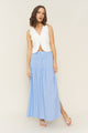 Millie Skirt/Dress in Blue Stripe Poplin