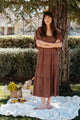 Rachel Dress in Chocolate Linen