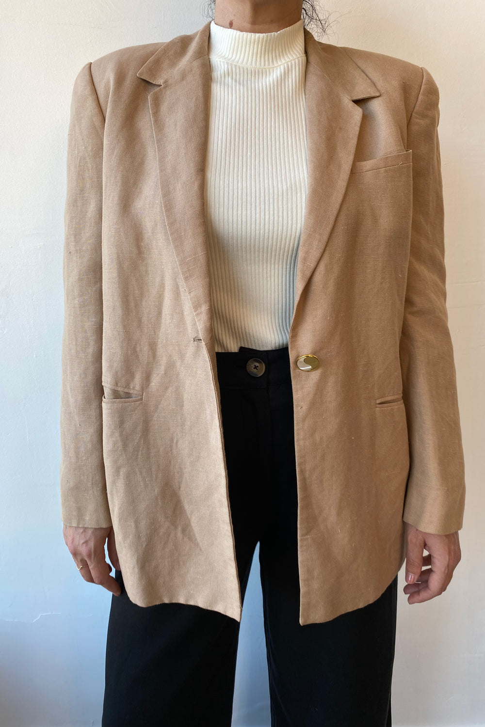 Vintage Taupe Linen Blazer · Whimsy & Row ~ Sustainable Clothing