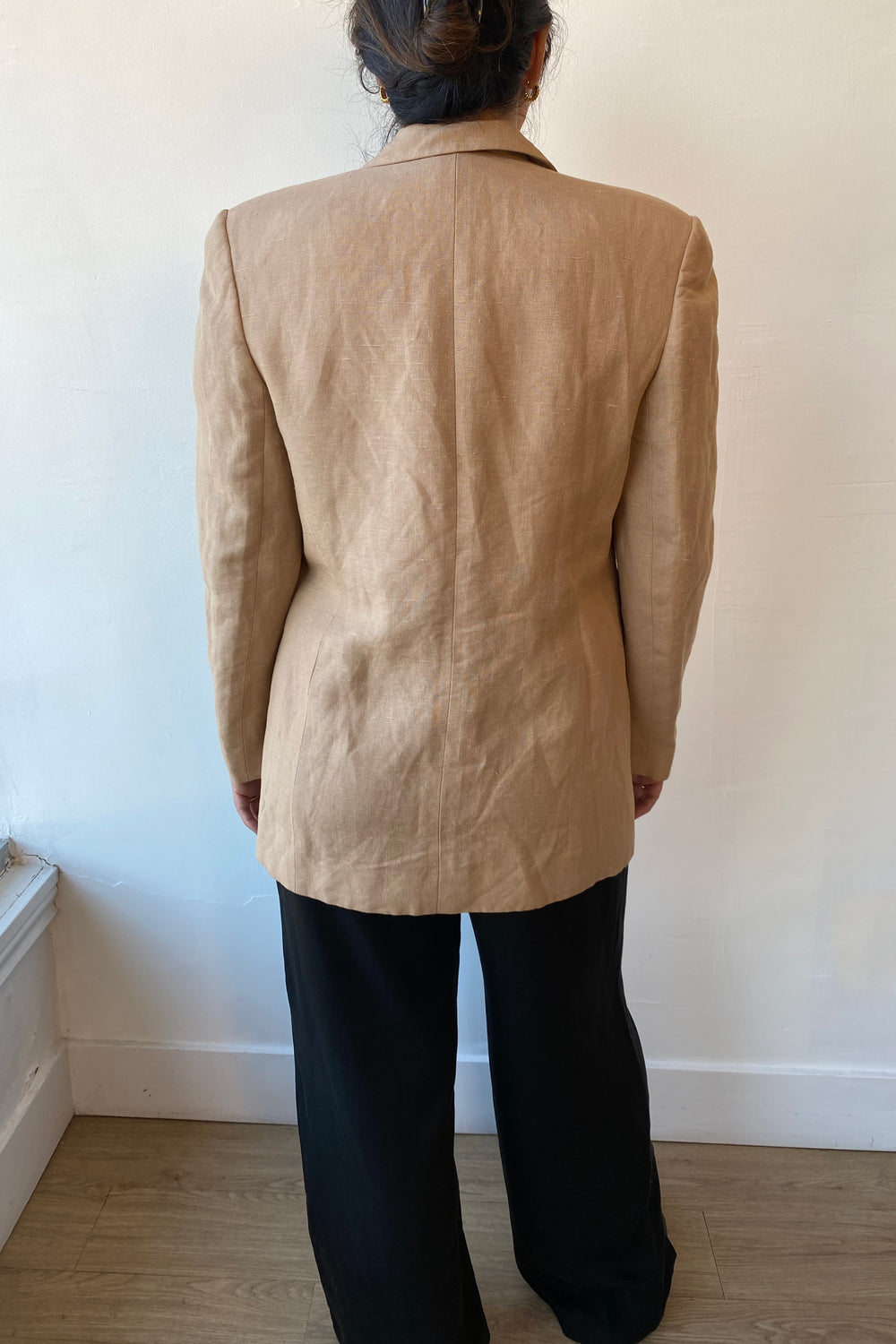 Vintage Taupe Linen Blazer - Whimsy & Row