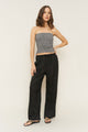 Kira Pant in Black Linen