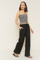 Kira Pant in Black Linen