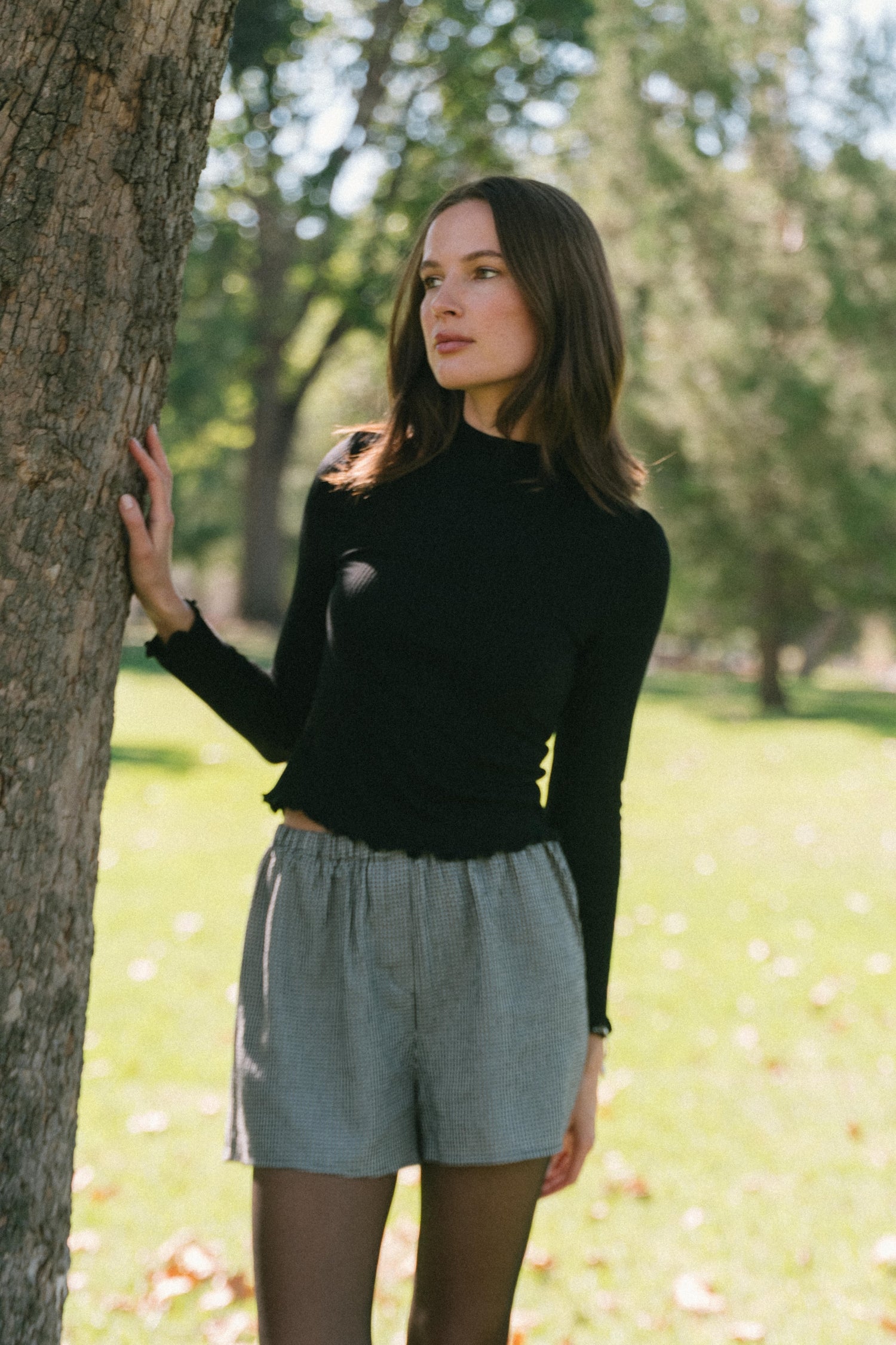 Marissa Boxer Short in Black Gingham