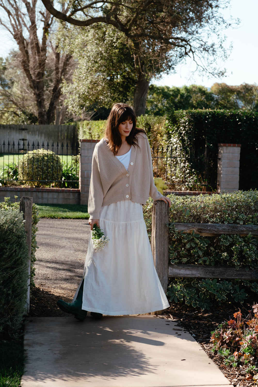 Chloe Cardigan in Oatmeal - Whimsy & Row