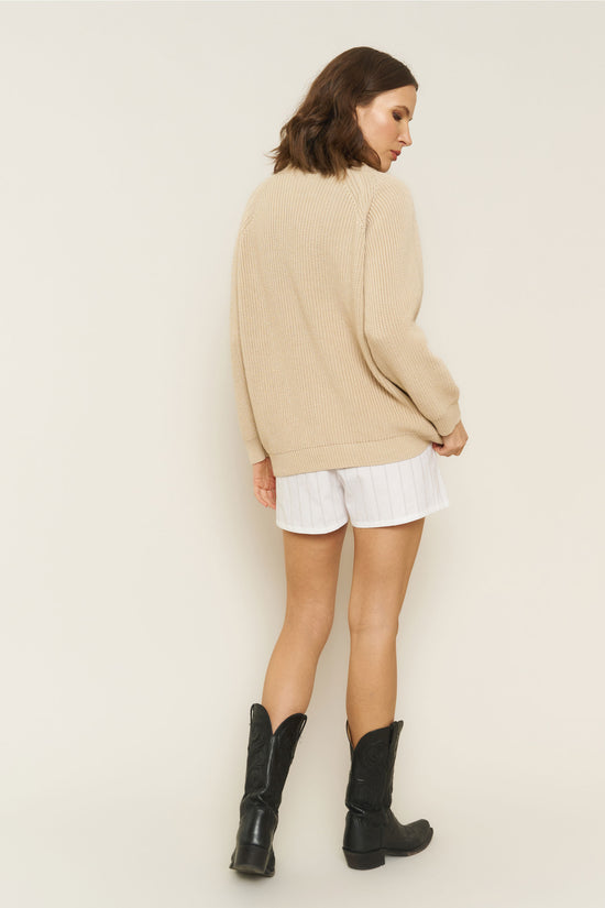 Chloe Cardigan in Oatmeal - Whimsy & Row
