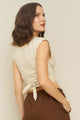 Valentina Top in Oatmeal Linen