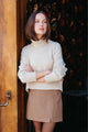 Parker Skirt in Tan Stripe