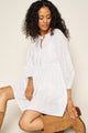 Phoenix Dress in White Embroidery