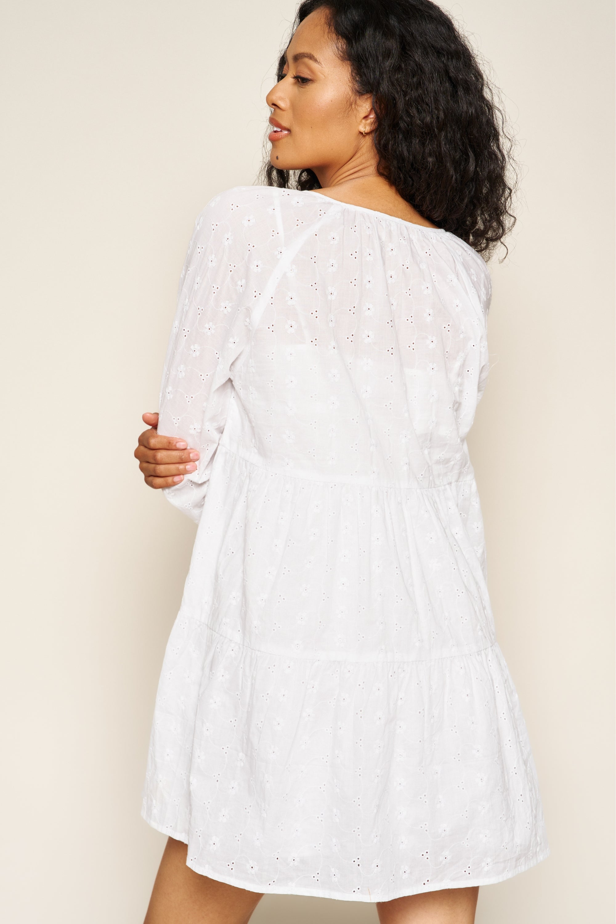 Phoenix Dress in White Embroidery - Whimsy & Row