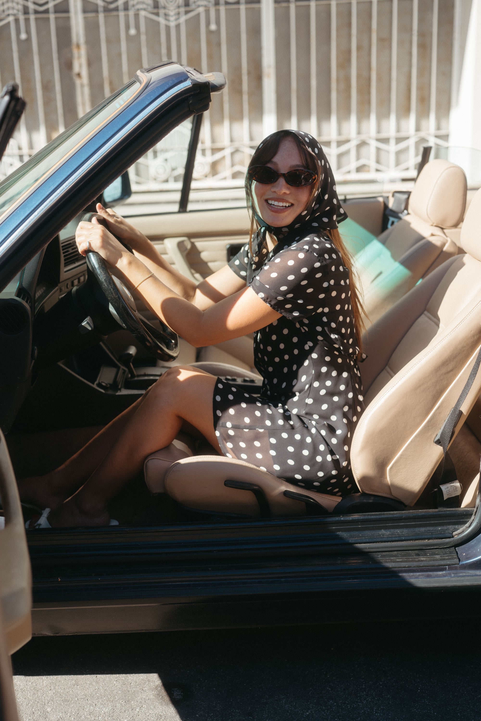 Ronnie Dress in Black Polka Dots - Whimsy & Row