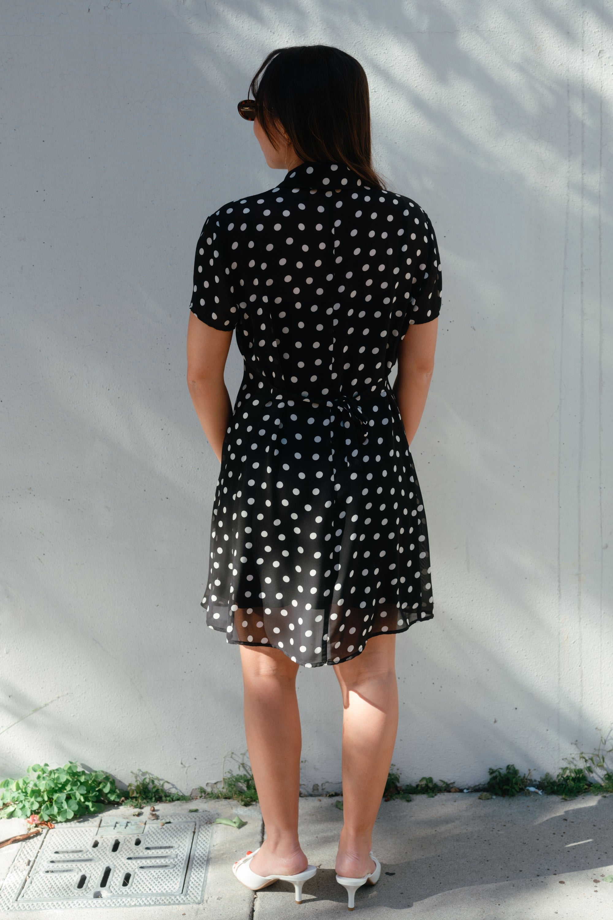 Ronnie Dress in Black Polka Dots - Whimsy & Row