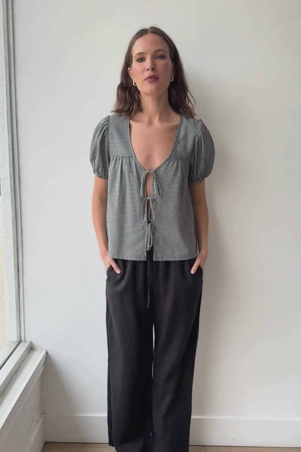 Birdie Top in Black Gingham · Whimsy & Row ~ Sustainable