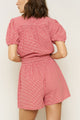 Marissa Boxer Short in Red Gingham
