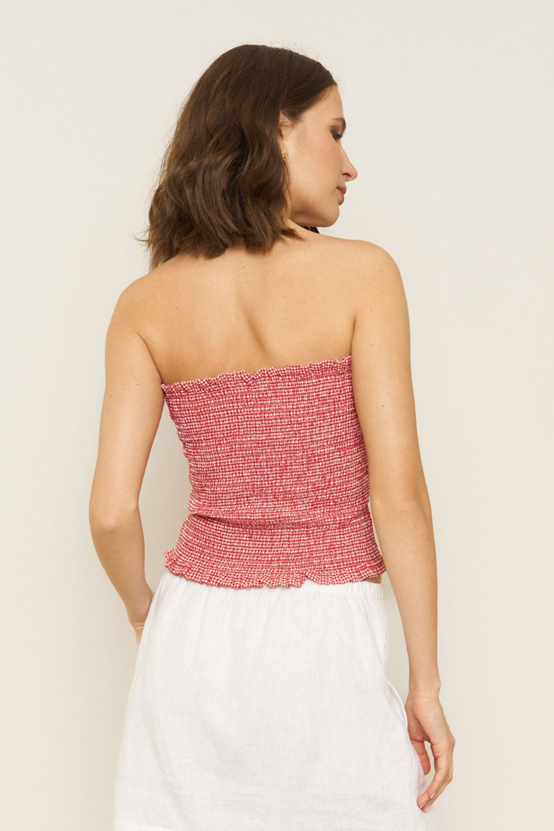 Matilda Top in Red Gingham