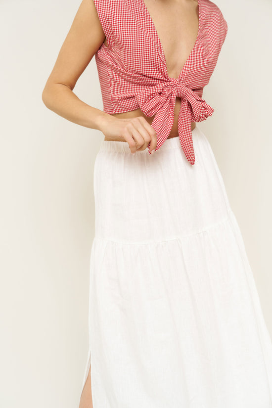 Valentina Top in Red Gingham - Whimsy & Row