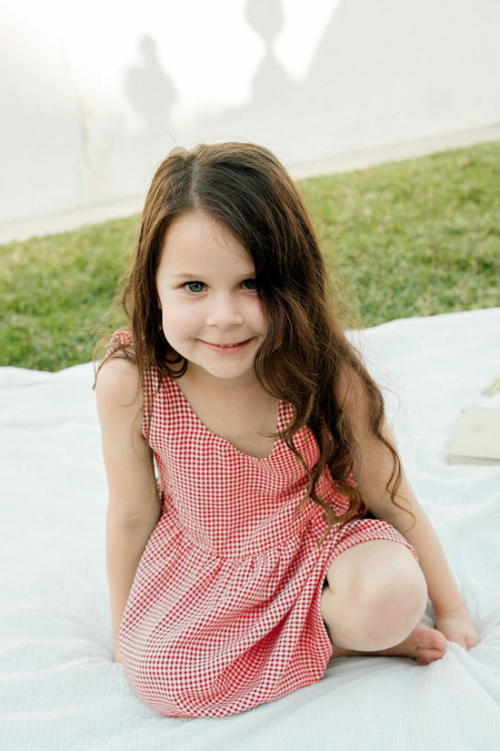 Mini Kate Dress in Red Gingham - Whimsy & Row