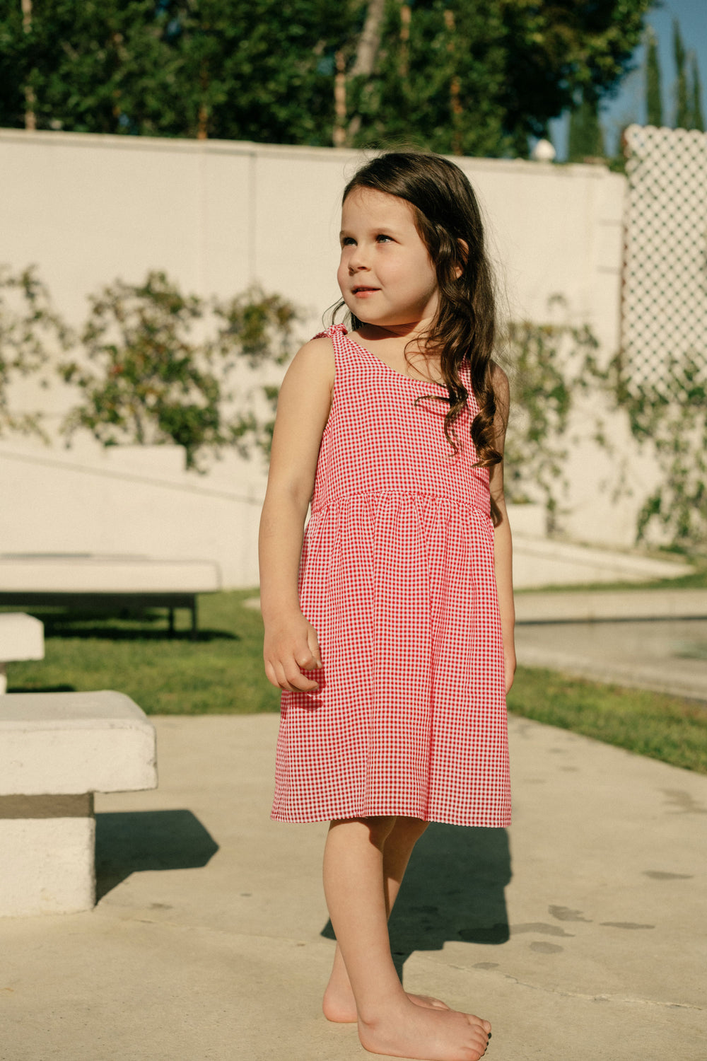 Mini Kate Dress in Red Gingham - Whimsy & Row