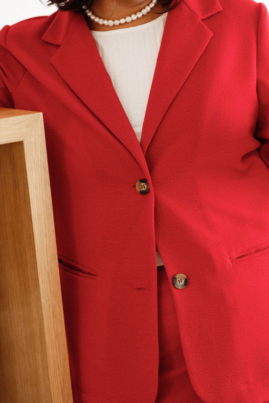 Parker Blazer in Red - Whimsy & Row