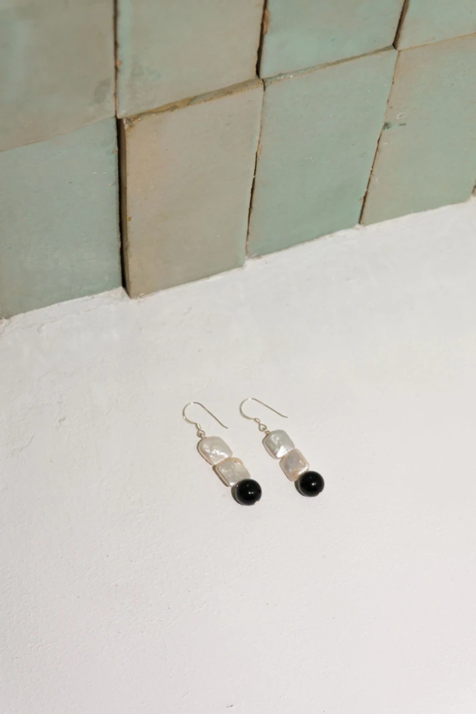 Sea + Pattern Pearl Drop Earrings - Whimsy & Row