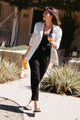 Parker Blazer in Stripe Linen