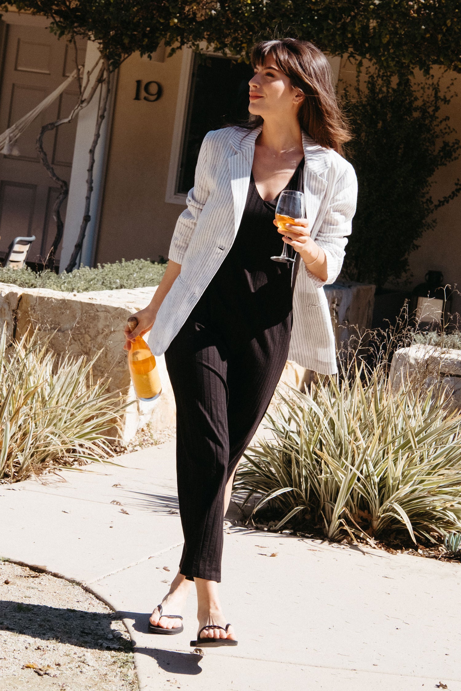 Parker Blazer in Stripe Linen