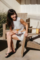 Valentina Top in Stripe Linen