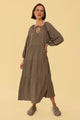Mandy Dress in Tan Gingham