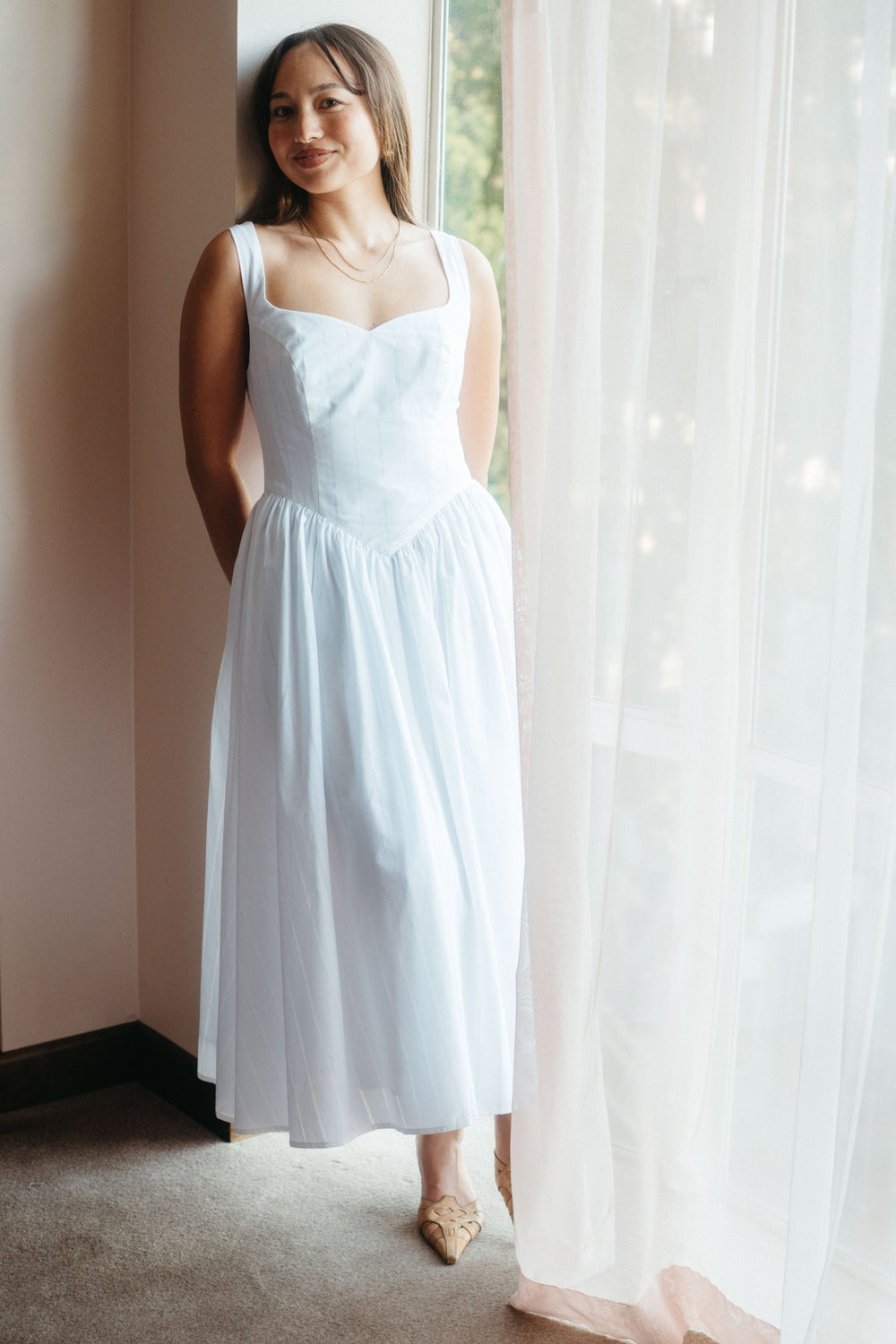 Iris Dress in White Poplin Whimsy & Row ~ Sustainable Clothing & Lifestyle Brand Iris Dress in White Poplin Whimsy & Row ~ Sustainable Clothing & Lifestyle Brand