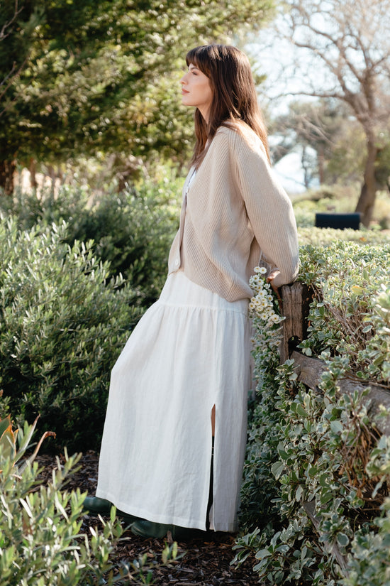 Millie Skirt/Dress in White Linen - Whimsy & Row