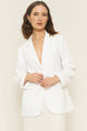 Parker Blazer in White Linen