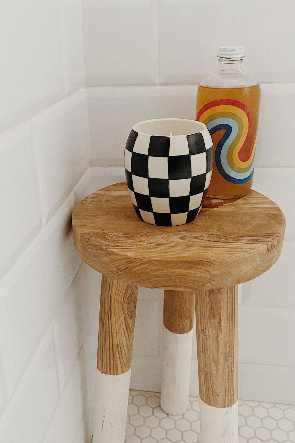 Paddywax Check Mate Candle in Black Checkered - Whimsy & Row