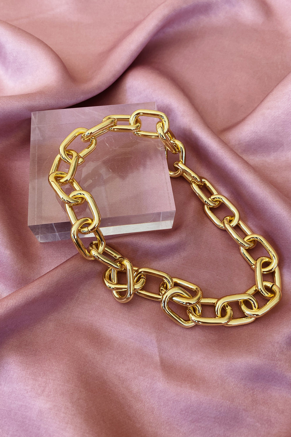 Machete Interchangeable Link Necklace in 14k Gold 15.5