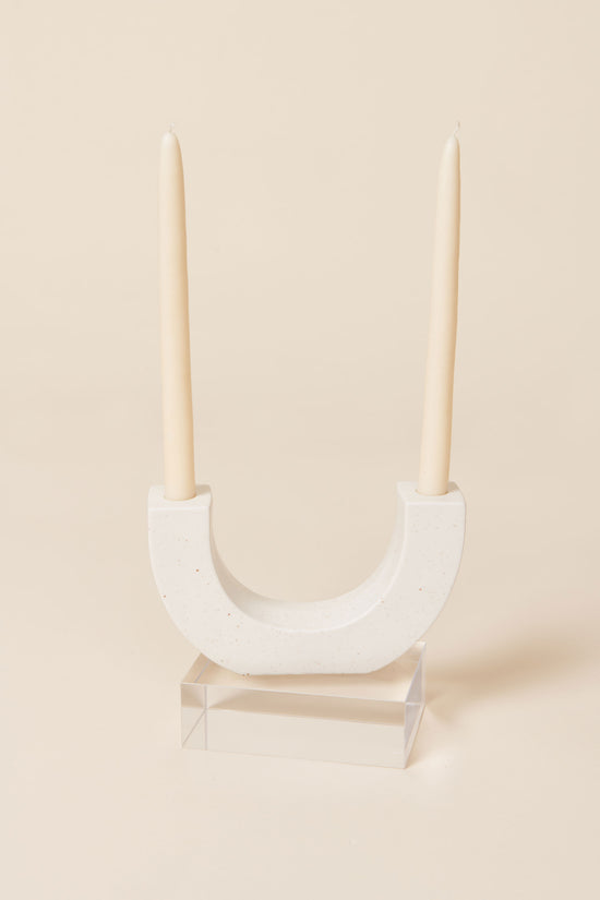 Paddywax U Shape Candle Holder in White - Whimsy & Row