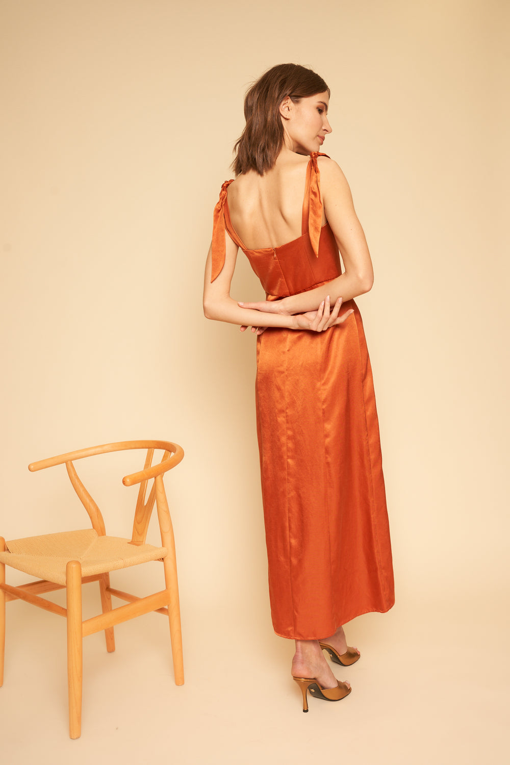 Danielle Dress in Rust - Whimsy & Row