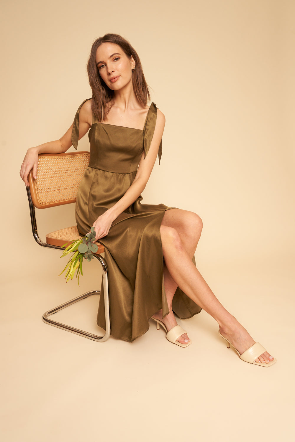 Danielle Dress in Hunter - Whimsy & Row