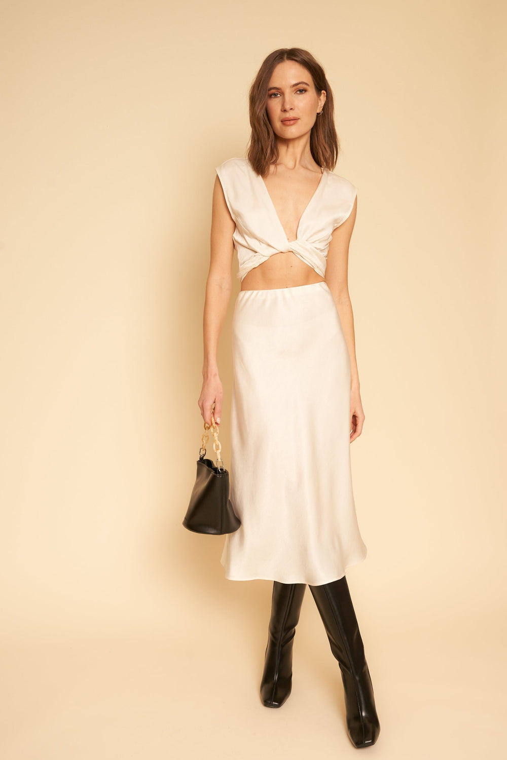Donna Skirt in Cream - Whimsy & Row