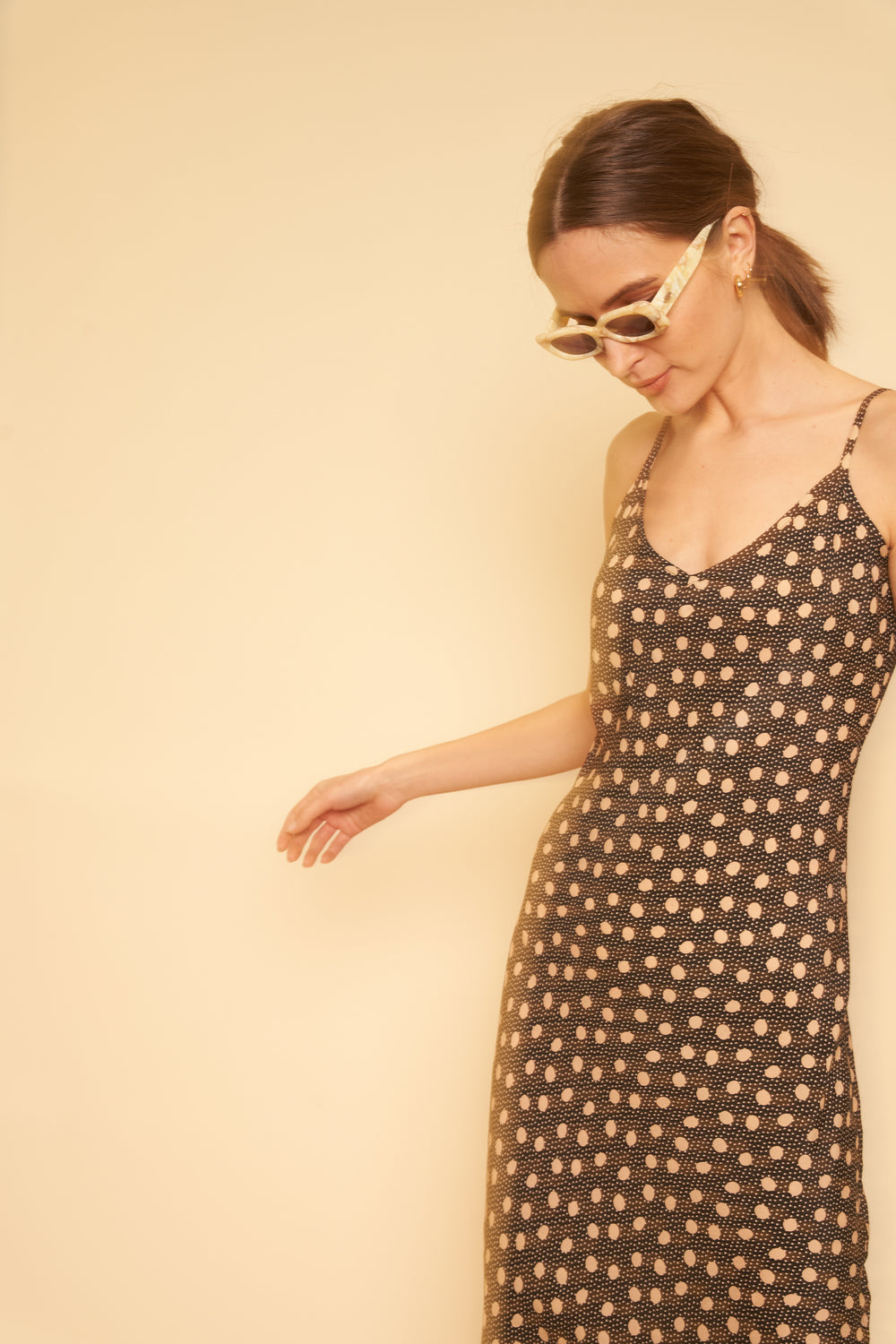 Freya Slip Dress in Polka Dot - Whimsy & Row